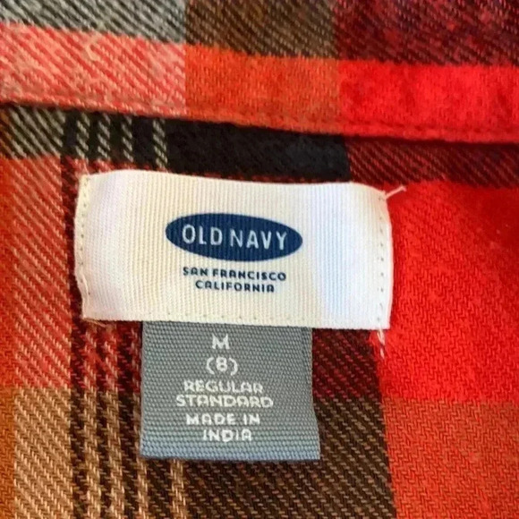 [5 for  $25] Old Navy, medium weight flannel shirt, size 8 - Picture 3 of 3